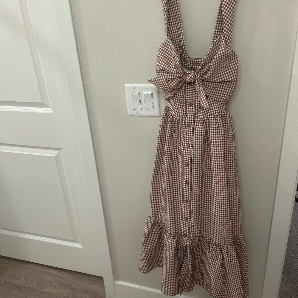 Anthropologie (Maeve) gingham midi dress